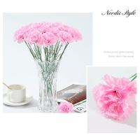 10 Uds nuevo clavel Artificial de tacto Real multicolor 35cm flores falsas 3D clavel rama decoración de fiesta - details 12