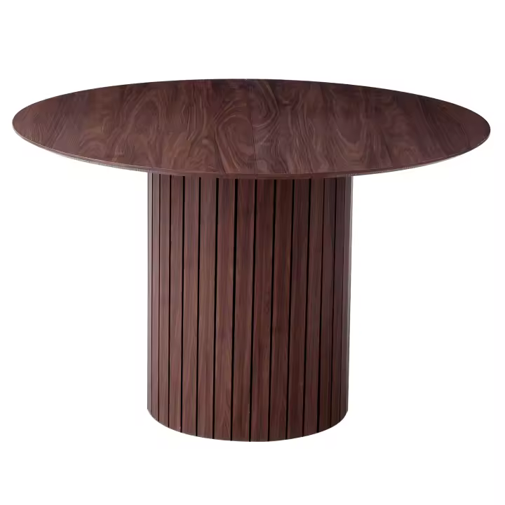 EGOONM Mesa de Comedor Redonda Mesa Nórdica para 4~6 Personas, Mesa de Comedor Circular con Base de Madera, Mesa de Comedor de Cocina Φ120cm - 1