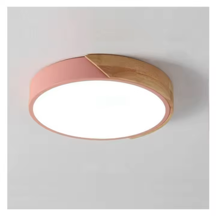 Lámpara de Techo LED Moderna Luz Rosa de Macarón para Dormitorio Sala de Estar Habitación de Niñas - 1
