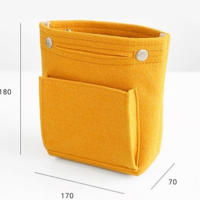Bolsa de Maquillaje de Tela de Fieltro Portátil Bolsa de Cubierto para Viajes con Accesorios de Higiene Personal y Pinceles - details 2