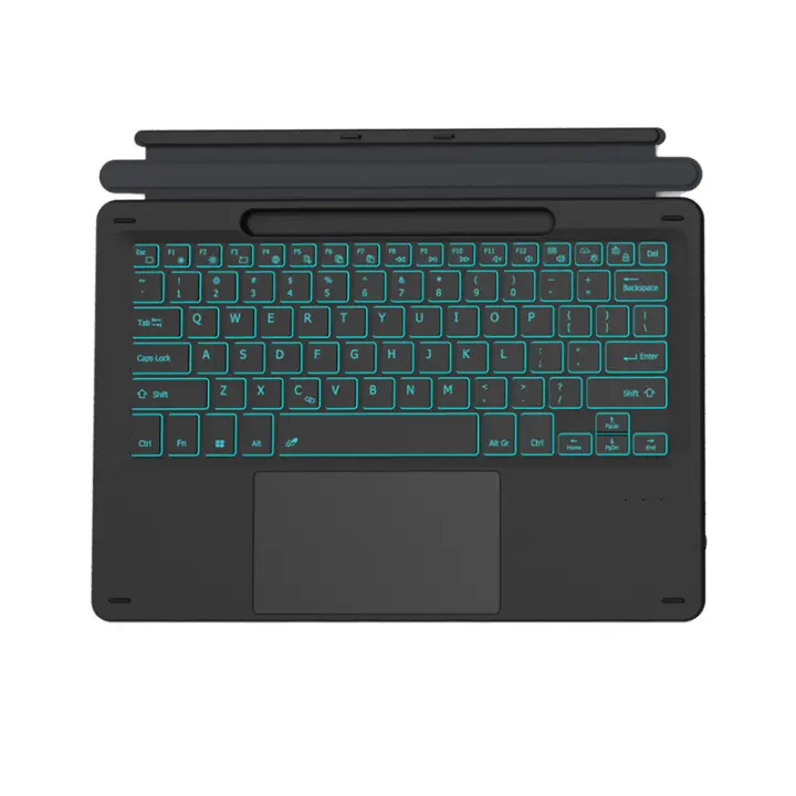 Teclado magnético inalámbrico para Microsoft Surface Pro 9/8/X, funda de teclado, 7 colores, retroiluminado, Trackpad, Español - 1