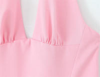 Vestido de Verano para Mujer OUWU Vestido Largo con Escote en V Profundo y Espalda Descubierta - details 4