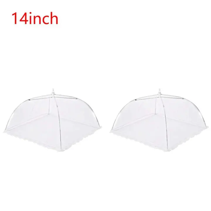Funda plegable de malla para alimentos, mosquitera, paraguas, picnic, protección de platos, utensilios y herramientas de cocina, 1/2 pieza - 1
