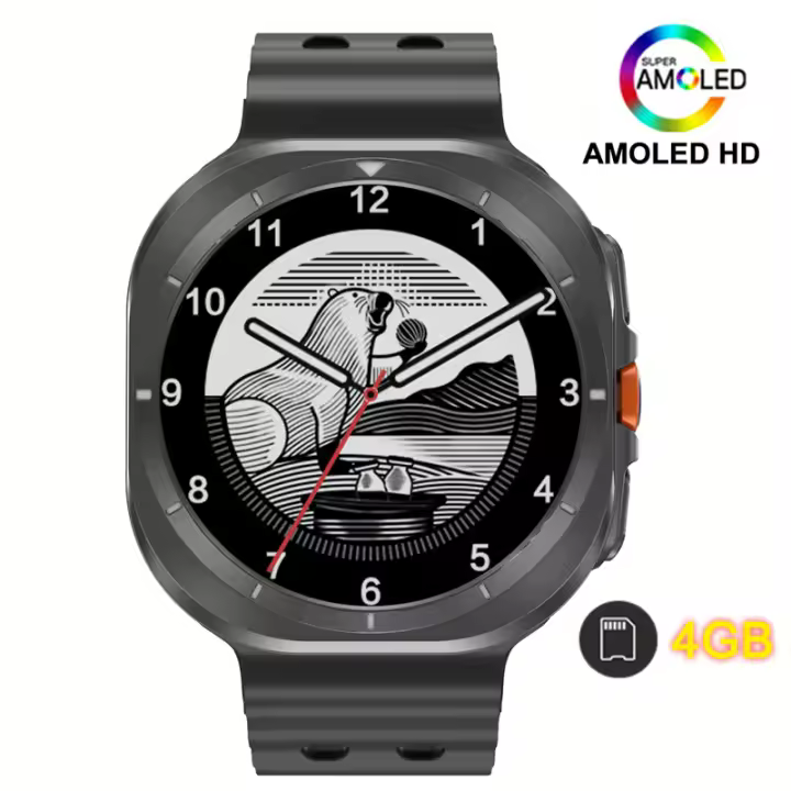 Reloj inteligente 7 Ultra para hombre, dispositivo con memoria de 32GB, GPS, NFC, Pantalla AMOLED de 2024 pulgadas, rastreador de Fitness, para Android e iOS, novedad de 1,53 - 1