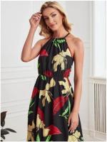 Vestido de Fiesta de Denim Cuello Halter para Mujer, Vestido Largo Ajustado, Moda de Baile, Traje de Verano sin Mangas - details 13