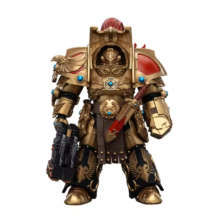 JOYTOY 1/18 figura de acción The Horus Heresy Legio Custodes Aquilon Terminator Squad Aquilon con destructor Adrathic de doble enlace - 1