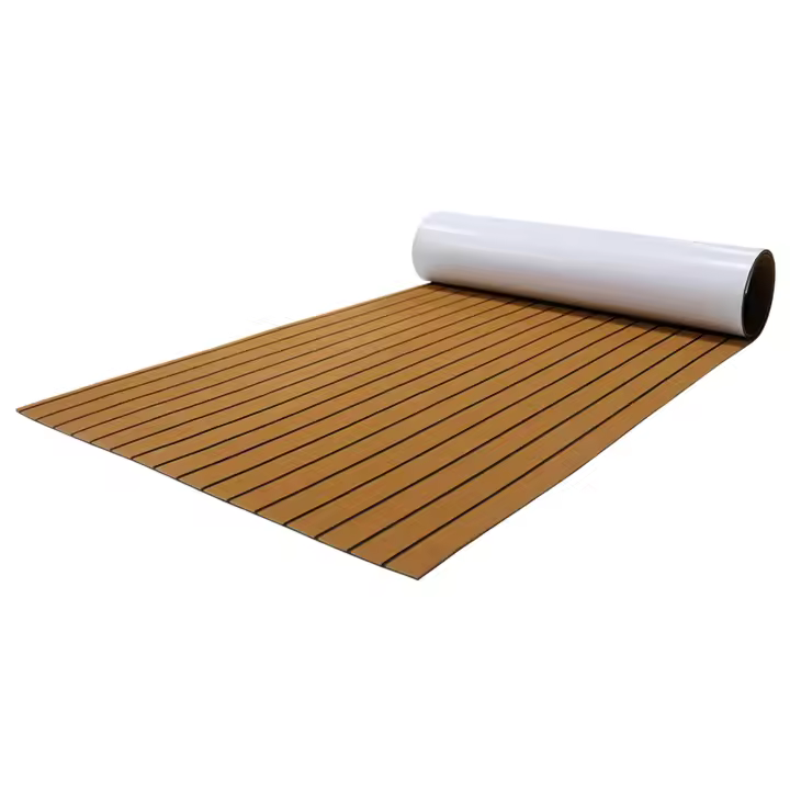 Hoja de cubierta de barco de espuma EVA de teca sintética de 95 ", alfombra grande de lujo, suelo de yate marino - 1