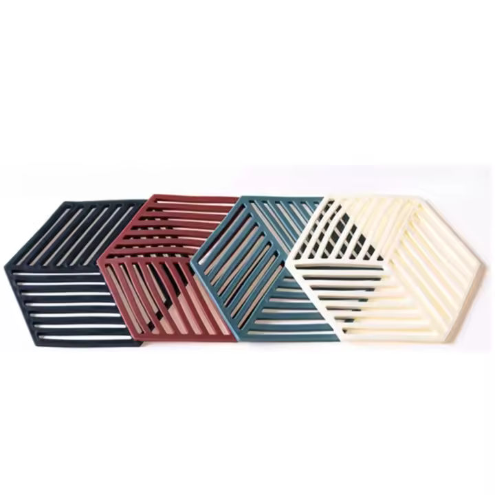 Manteles de Silicona Suaves Diseño Hexagonal para Trivet, Almohadillas Calientes para Platos, Herramienta de Cocina Multifuncional - 1