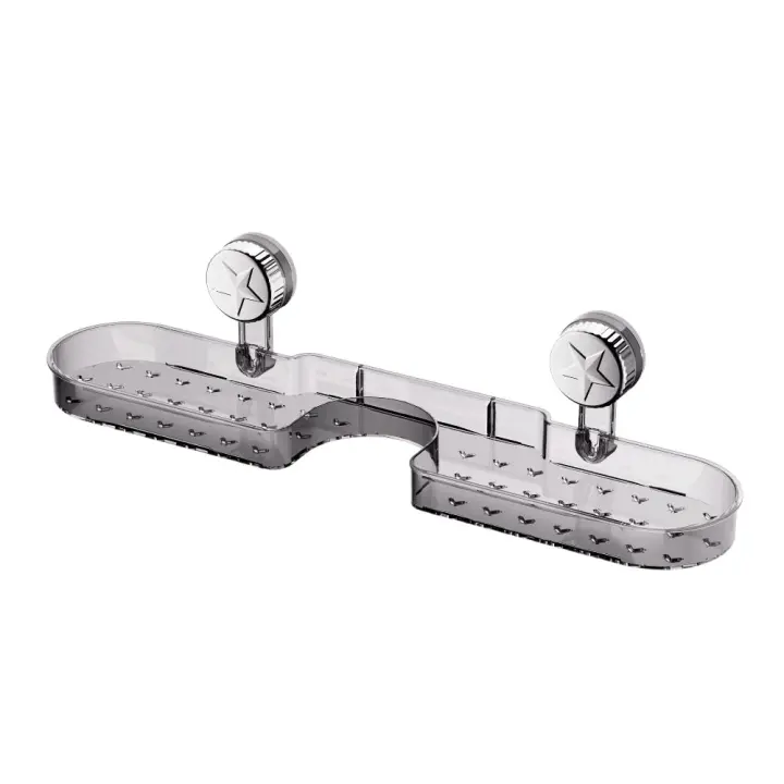 Estante de almacenamiento para grifo con ventosa, estante de lavado para baño montado en la pared multiusos, sin perforación, soporte para toallas de esponja de gran capacidad - 1