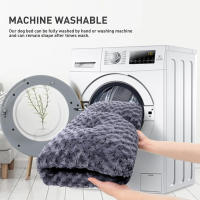 Cama de felpa suave y lavable para perro, cama esponjosa y transpirable para mascotas pequeñas y medianas - details 1