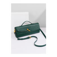 Porta archivos bolso cruzado portátil Horizontal primavera y verano nuevo bolso tejido de cuero suave - details 3