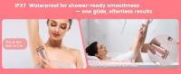 Afeitadora eléctrica para mujer, recortadora de bikini, depilación facial, pantalla LED, maquinillas de afeitar para mujer para afeitar, IPX7, impermeable, recortadora de vello púbico - details 4