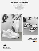 Pequeños Zapatos Blancos Versátiles, Nuevos Zapatos De Tablero Casuales, Zapatos Deportivos Cómodos - details 2