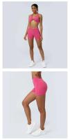 Pantalones cortos deportivos elásticos para mujer, cintura cruzada, Pilates, gimnasio, Fiess, Yoga, levantamiento de glúteos, correr al aire libre, danza, ciclismo - details 3