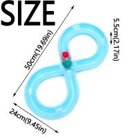 Túnel para gatos, diseño divertido de túnel para gatos, plato giratorio duradero para mascotas, pista de plástico en forma de 8, bola de juguete para gatitos, entretenimiento - details 0