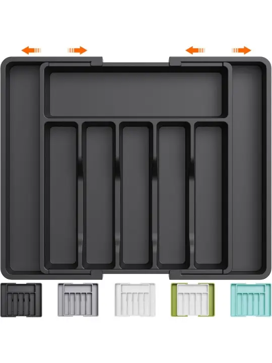 Organizador de Cajón de Platos Bandeja Expandible BPA Libre para Cocina - 1