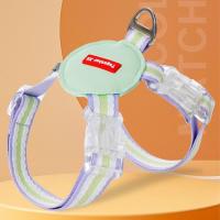 Conjunto de arnés y correa ajustables para perros, chaleco para caminar para mascotas transpirable multicolor con cuerda de tracción, correa para el pecho para perros para todas las estaciones - details 4