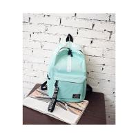 Mochila de nailon de estilo Preppy para estudiantes, bolso escolar informal de Color sólido, grande, de viaje para adolescentes - details 12
