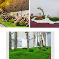 Plantas DIY, césped falso, hojas simuladas realistas de larga duración, verde, 50x50cm, alfombra de musgo artificial, jardín - details 5