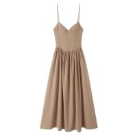 Vestido largo y cansado con tirantes, estilo europeo y americano, novedad verano 2025, temperamento - details 2