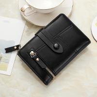 Cartera pequeña de cuero PU para mujer, monedero pequeño, bolso de mano, tarjetero, Color sólido, Delgado, Simple, nuevo - details 3