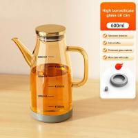 Botella de aceite de cocina de gran capacidad, vertedor sin goteo a prueba de fugas, dispensador de aceite de oliva, Base de goma recargable, recipiente para vinagrera de aceite de vidrio - details 20