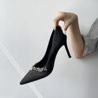 Sandalias de tacón alto con Punta de Cristal para mujer, Zapatos de Boda y Fiesta, Primavera, Otoño - details 6