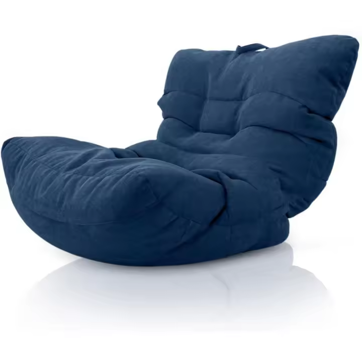 XXL - Sofa Puf Gigante Moderno de Diseño - Modelos de Puffs o Bean Bag Chair Grandes con Relleno Incluido para Adultos o Decoracion Habitacion Juvenil Gris Oscuro - 1