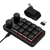 Teclado con perilla RGB para juegos, accesorio mecánico Hotswap Macropad, programación Macro 2,4G, negro personalizado - details 0