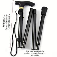 Bastón de Trekking plegable ligero y resistente, altura ajustable, punta de goma para un agarre mejorado, Ideal para exteriores cómodo - details 0