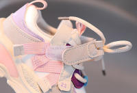 Zapatos deportivos casuales de cuero para niños y niñas, zapatillas de deporte de malla, transpirables, suela suave - details 5