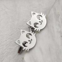 Gemelos de gato de acero inoxidable, accesorios decorativos clásicos, botones de camisa de moda, regalo del novio - details 1