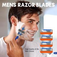 Juego de repuestos de cuchillas de afeitar para hombre, 16 cuchillas adecuadas para 5, Fusion 5, versión naranja - details 5