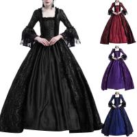 Elegante Vestido de Corte de Palacio con Cuello de Encaje Vestido de Reina Medieval para Fiesta de Halloween - details 1