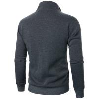 Chaqueta deportiva para hombre, informal, con cremallera, cuello levantado, abrigo con capucha, cárdigan, sólido - details 17