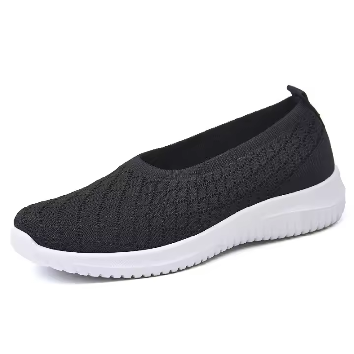 Zapatos femeninos planos casuais respirables ​ ​ e leves para caminhada, conforto raso, zapatos femeninos de tamaño grande - 1