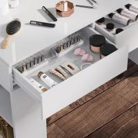 Mesa de Maquillaje LED Regulable Vanity con 2 Cajones y 4 Estantes Estante Inferior - details 5