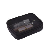 Bolso De Maquillaje Para Mujer En Color Sólido Con Cierre De Cremallera Bolsa De Cosméticos Transparente Y Malla Portátil Mini Para Viajes Organizador De Almacenamiento - details 8