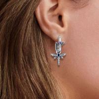 Pendientes de plata con forma de animal, pendientes de pinza para el pelo de serpiente y colibrí, pájaro fénix inmortal, hermosos regalos de joyería para - details 1
