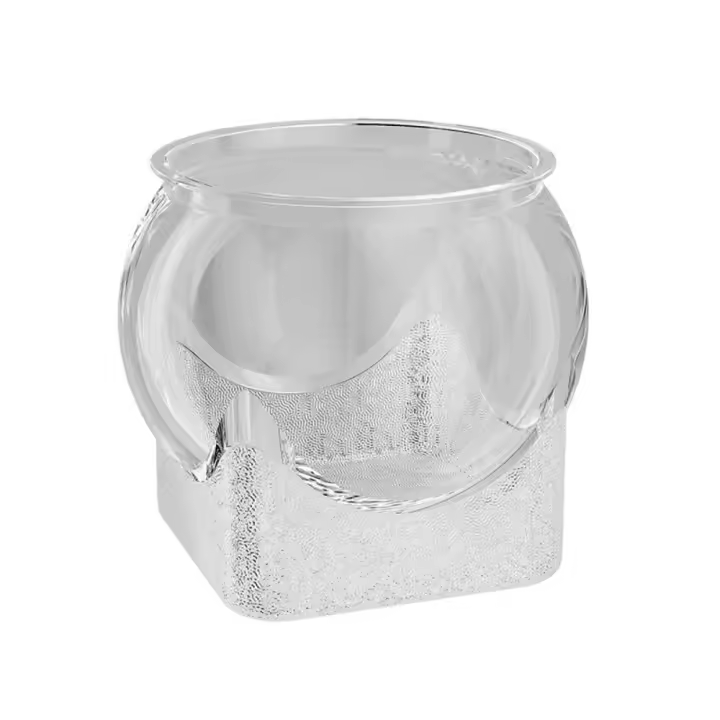 Pecera redonda ultraligera duradera, pecera de escritorio de plástico extraíble S M L, tanque de visualización decorativo, adorno de mesa - 1