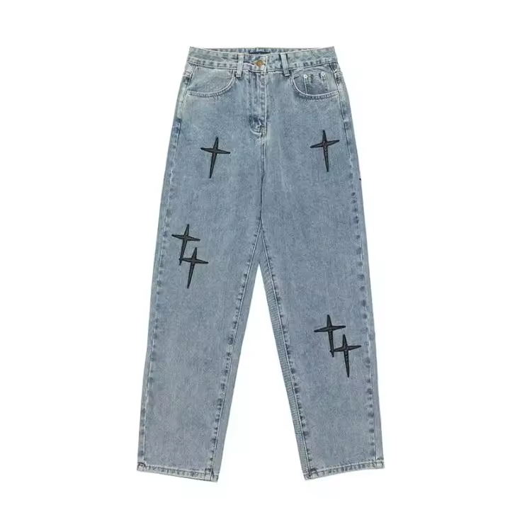 Pierna ancha y calle 2025 nuevos jeans casuales sueltos con estilo coreano - 1