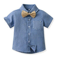 Conjunto de ropa de verano para niños, traje de lazo para fiesta de boda, traje de caballero con tirantes para niños - details 2