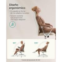 Silla ergonómica para Sala de Reuniones, Asiento Giratorio, Asiento Acolchado, Regulable en Altura e inclinable, Capacidad de Carga 120 kg, Negro - details 20