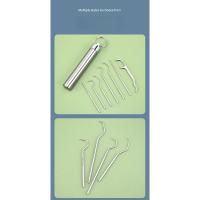 Juego de herramientas para palillos de dientes para el hogar, hilo dental de acero inoxidable para el cuidado dental - details 18
