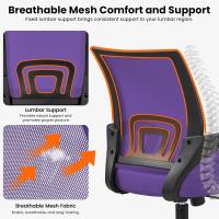 Silla de Oficina Ergonómica Transpirable, Ajustable en Altura, Soporte Lumbar, Giratoria para Max 136 KG - details 13