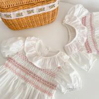 Pelele de algodón para niña, recién nacida, vestido de cebo blanco, ropa de primavera y verano - details 6