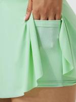 Shorts Deportivos de Mujer con Cinturilla Cruzada y Bolsillos en Color Verde Menta - Alta Talla para Tenis, Golf y Entrenamiento - details 2