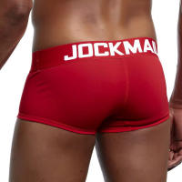 Marca JOCKMAIL, bragas masculinas, Boxers transpirables, ropa interior de algodón para hombres, bolsa convexa en U, calzoncillos sexis con estampado de hojas, pantalones cortos para el hogar - details 21