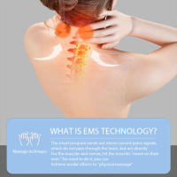 Masajeador de Cuello y Espalda TENS Pulso Inalámbrico para Hombros Alivio del Dolor Calentamiento de la Columna Cervical Cuidado de la Salud - details 19