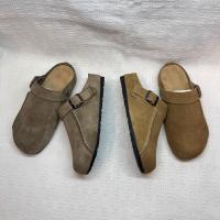 Zapatos Plataforma Retro Mujer 2025 Nueva Primavera Casual Versátil Lazy Nubuck Bolsa Cabeza Media Zapatilla - details 1
